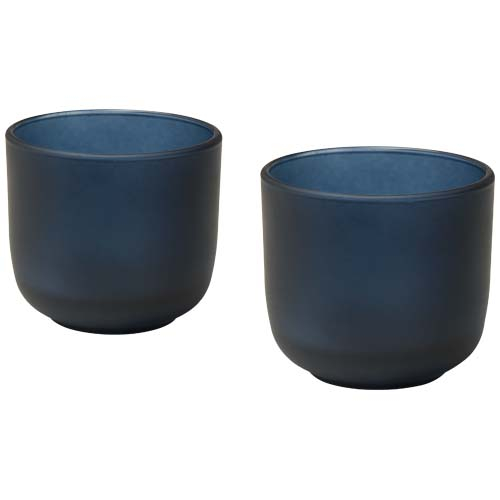 Lot de 2 gobelets en verre personnalisé 200 ml Male Bleu hale